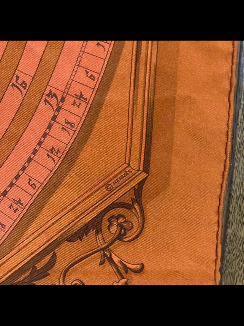 Hermes Orange Astrological Soleil Silk Scarf